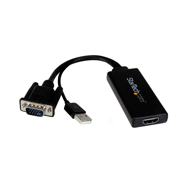 Adaptador Startech VGA a HDMI con audio .