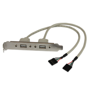 Adaptador Startech placa USB a hembra 2 puerto