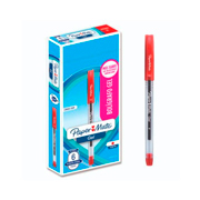 Boligrafo econímico gel Paper Mate pu fino rojo caja con 6 piezas