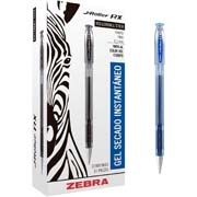 Boligrafo gel j roller rx zebra, punto fino 0,5 mm, azul, 12 pz