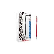 Boligrafo gel j roller rx zebra, punto fino 0,5 mm, rojo, 12 pz