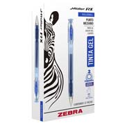 Boligrafo gel j roller rx zebra, punto mediano 0,7 mm, azul, 12 pz