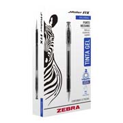 Boligrafo gel j roller rx zebra, punto mediano 0,7 mm, negro, 12 pz