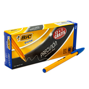 Bolígrafo Bic cristal azul punto fino 0.8mm caja con 12 piezas