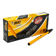 Bolígrafo Bic cristal negro punto fino 0.8mm caja con 12 piezas