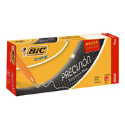 Bolígrafo Bic cristal rojo punto fino 0.8mm caja con 12 piezas