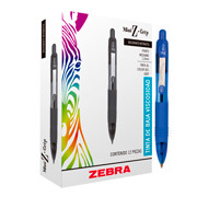 Bolígrafo mini z grip zebra, punto mediano 1.0 mm, azul, caja 12 piezas