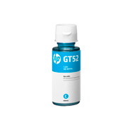 Botella de tinta cian HP gt52 .