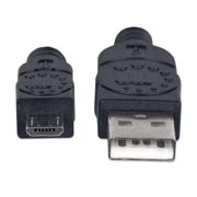 Cable Manhattan USB a-micro b v2.0 1.8m negro