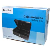 Caja metálica para dinero mediana Barrilito medida 26 x 18.6 x 8.1 cm