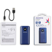 Cargador Portátil Adata P10000Qcd, 10 0Mah, Azul