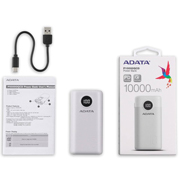 Cargador Portátil Adata P10000Qcd, 10 0Mah, Blanco