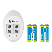 Cargador STEREN para 9v cargador + 2 9v steren