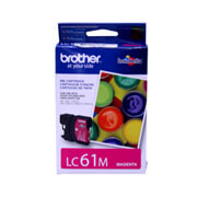 Cartucho brother de tinta magenta LC61M .