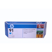 Cartucho de tinta con pigmentos HP 91 cian (775 ml)