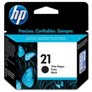 Cartucho de tinta negra HP 21 .