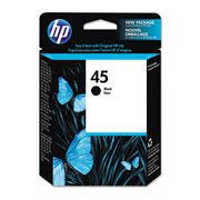 Cartucho de tinta negra HP 45 .