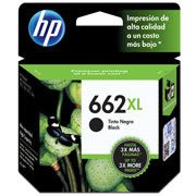 Cartucho de tinta negra HP 662xl .