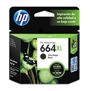 Cartucho de tinta negra HP 664xl .