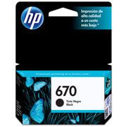 Cartucho de tinta negra HP 670 .