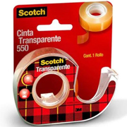 Cinta 550 transparente Scotch 3M 12x30 1pieza con despachador