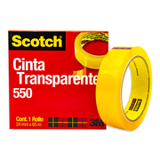 Cinta 550 transparente Scotch 3M 24x65 caja con 1 pieza