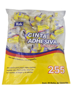 Cinta adhesiva 255 TUK 12 mm x 10 m , transparente, con 50