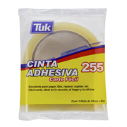 Cinta adhesiva 255 TUK 12 mm x 65 m , transparente, 1 pza