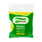 Cinta adhesiva DEVEK 18 mm x 33 mts. mod. 700 transparente, tono ambar