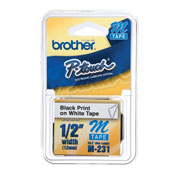 Cinta brother no laminada en negro sobreblanco M231