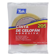 Cinta celofán 205 TUK 18mm x 65m , transparente, 1 pza