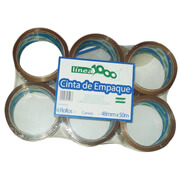 Cinta de empaque DEVEK 48 mm x 50 mts od. 1000 canela, con 6 piezas