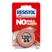 Cinta de montaje Resistol No Más Clavos 120 kg de 19 mm x 1.5 m