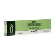 Clip Baco cuadrito no. 3, 1 caja con 100clips