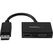 Convertidor Startech displayport a HD o VGA negro