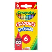 Crayones Crayola Estándar 9.21 cmx.7.9 cm 6 piezas