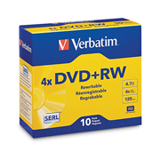 Disco Verbatim DVD+RW 4x 4.7GB con 10 as