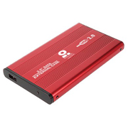 Gabinete Brobotix 2.5 SATA USB v2.0 rojo.