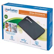 Gabinete HDD Manhattan 2.5 SATA, USB v2.0 negro