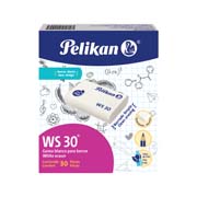 Goma Pelikan WS30 blanca plástica caja con 30 piezas