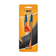 [BIC-BOL-F290CA2] BOLIGRAFO BIC CRISTAL PUNTO FINO AZUL BARRIL NARANJA 0.8 MM 2 PIEZAS