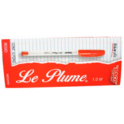 [BAC-BOL-PLUMR12] Bolígrafo le Plume rojo, punto median 12 piezas