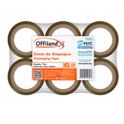 [NAV-ADS-OEC4850] Cinta  de empaque uso 040 Offiland canela 48 mm x 50 m empaque con 6 pzas