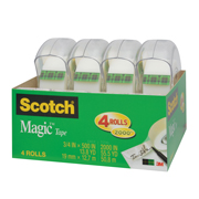 [P3M-ADS-8104PKD] Cinta Mágica Scotch 19mm x 12.7m con despachador 4 piezas