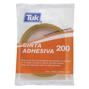 [TUK-ADS-260010] Cinta adhesiva 200 TUK 24mm x 65m , transparente, 1 pza