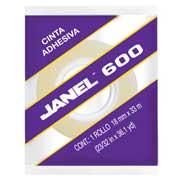 [JAN-ADS-60018X3] Cinta adhesiva línea 600 celofan JANEL 18x33 1 pieza