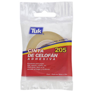 [TUK-ADS-260525] Cinta celofán 205 TUK 18mm x 33m , transparente, 1 pza