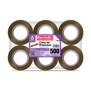 [NAV-ADS-EHC4815] Cinta de empaque uso 500 Navitek canela 48 mm x 150 m empaque con 6 pzas