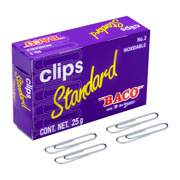 [BAC-CLI-ESTAN2] Clip Baco standard económico no. 2, 1 caja con 25 gr