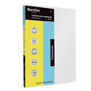 [BAR-PAS-CTR8788] Cubierta plástica rayada traslúcida Barrilito con 40 piezas